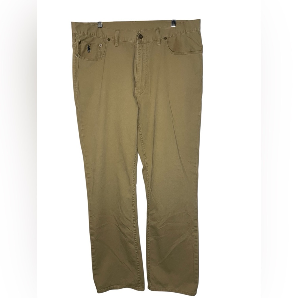Polo Ralph Lauren khaki/Tan 650 Straight 
Pony Logo Pants- Men’s 38 x32